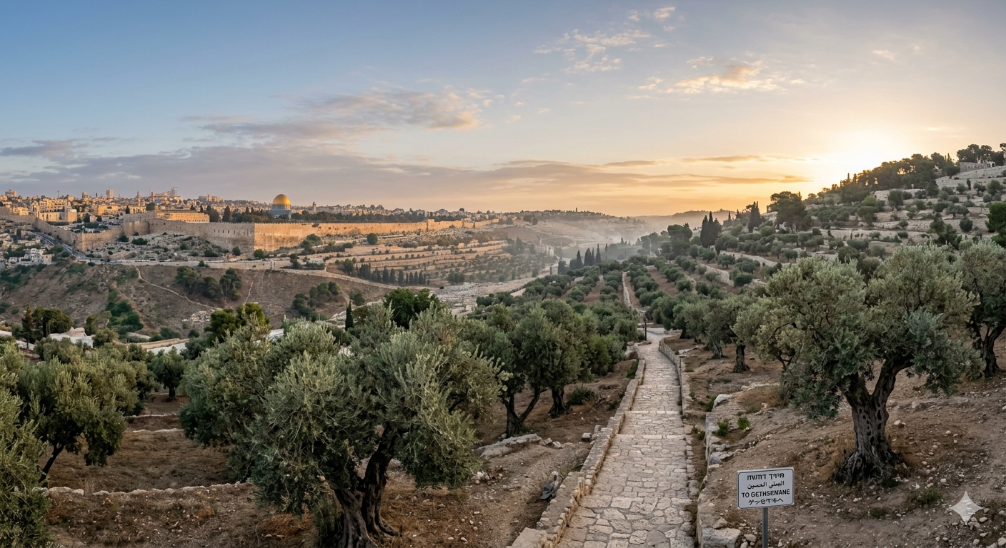 オリベット（Olivet）、イエスの涙と栄光の足跡が刻まれた名